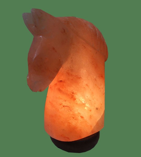 Himalayan Salt Lamp Shaped Pink Horse Head